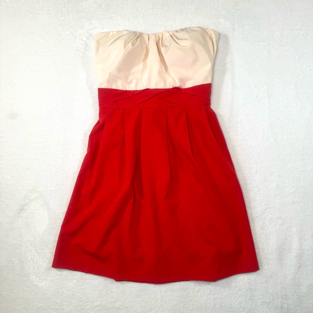 Charlotte Russe‎ Mini Strapless Cocktail Dress Sz Small S Coral Peach Sweetheart